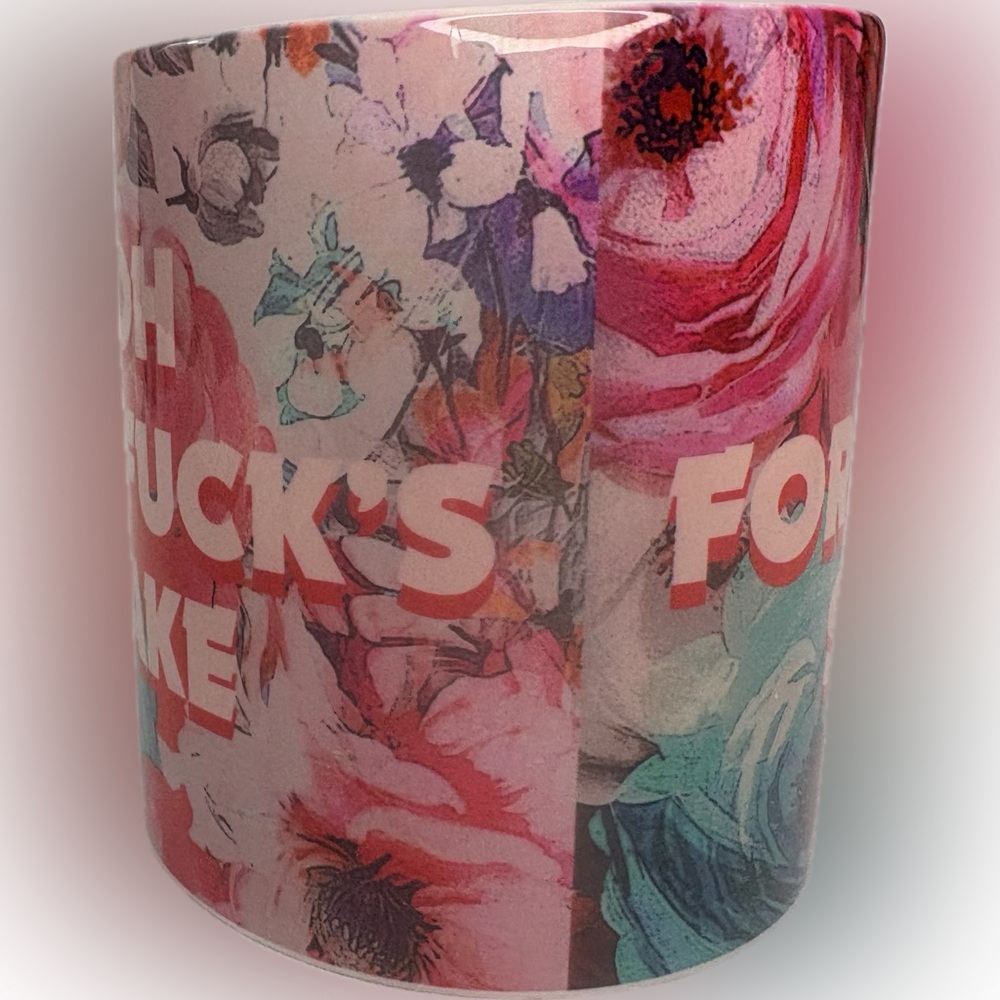 Floral Mug with Bold Text LOL - Picture 4 of 6